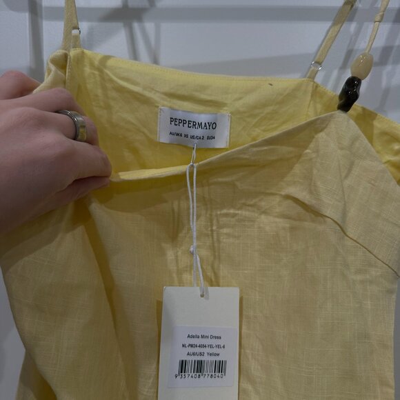 Peppermayo Adella Mini Dress Yellow - Picture 4 of 4